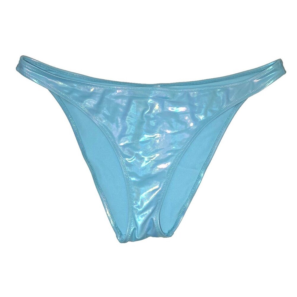 Aerie Iridescent Blue Mermaid Look Swim Bathing Suit Size XL Bottom NEW
